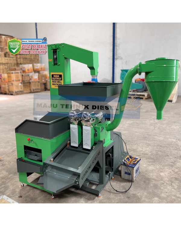 Mesin Giling Padi Rice Mill Mahkota KD-650 PRO D Kapasitas 650 KG Fullset Siap Pakai